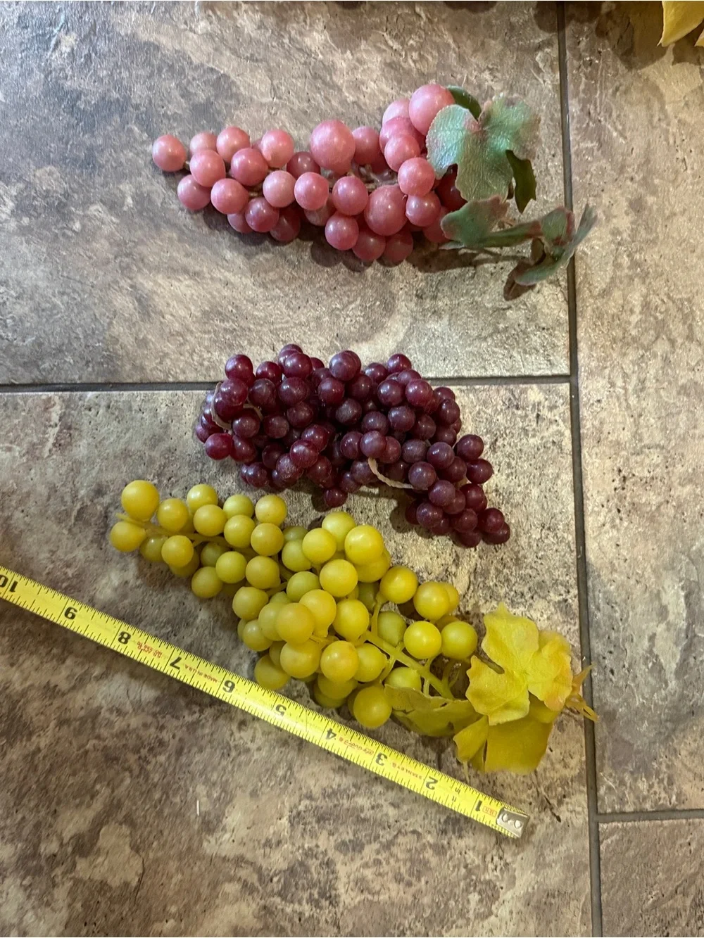 Decorative Wicker Basket‎ with Assorted Faux Grapes - Natural